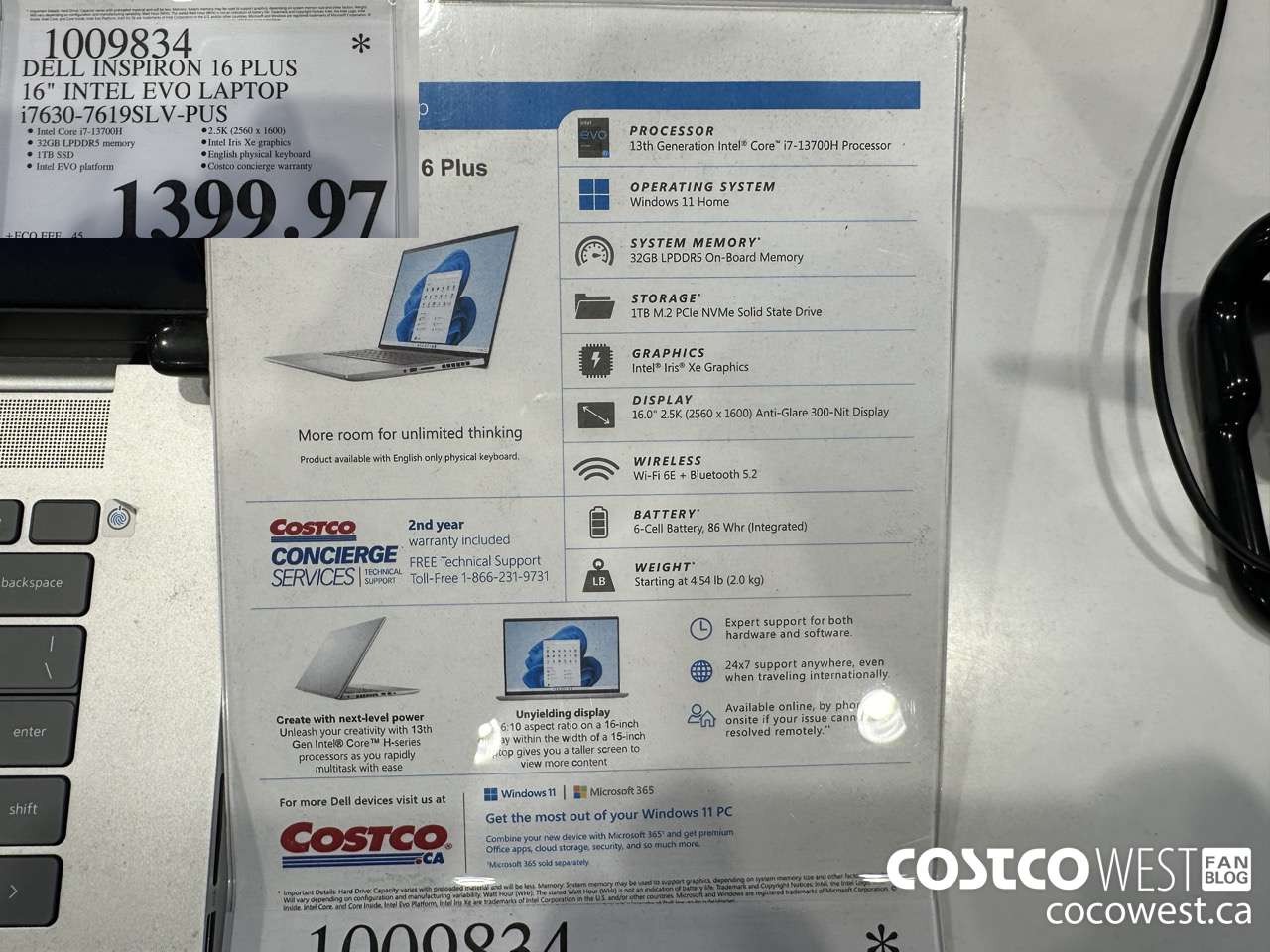 1009834 DELL INSPIRON 16 PLUS 16