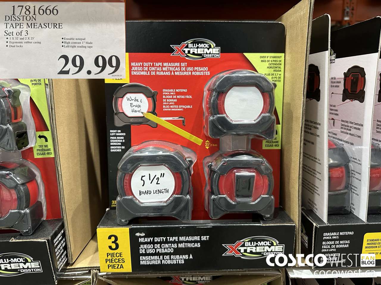 1781666 DISSTON TAPE MEASURE SET OF 3 $29.99