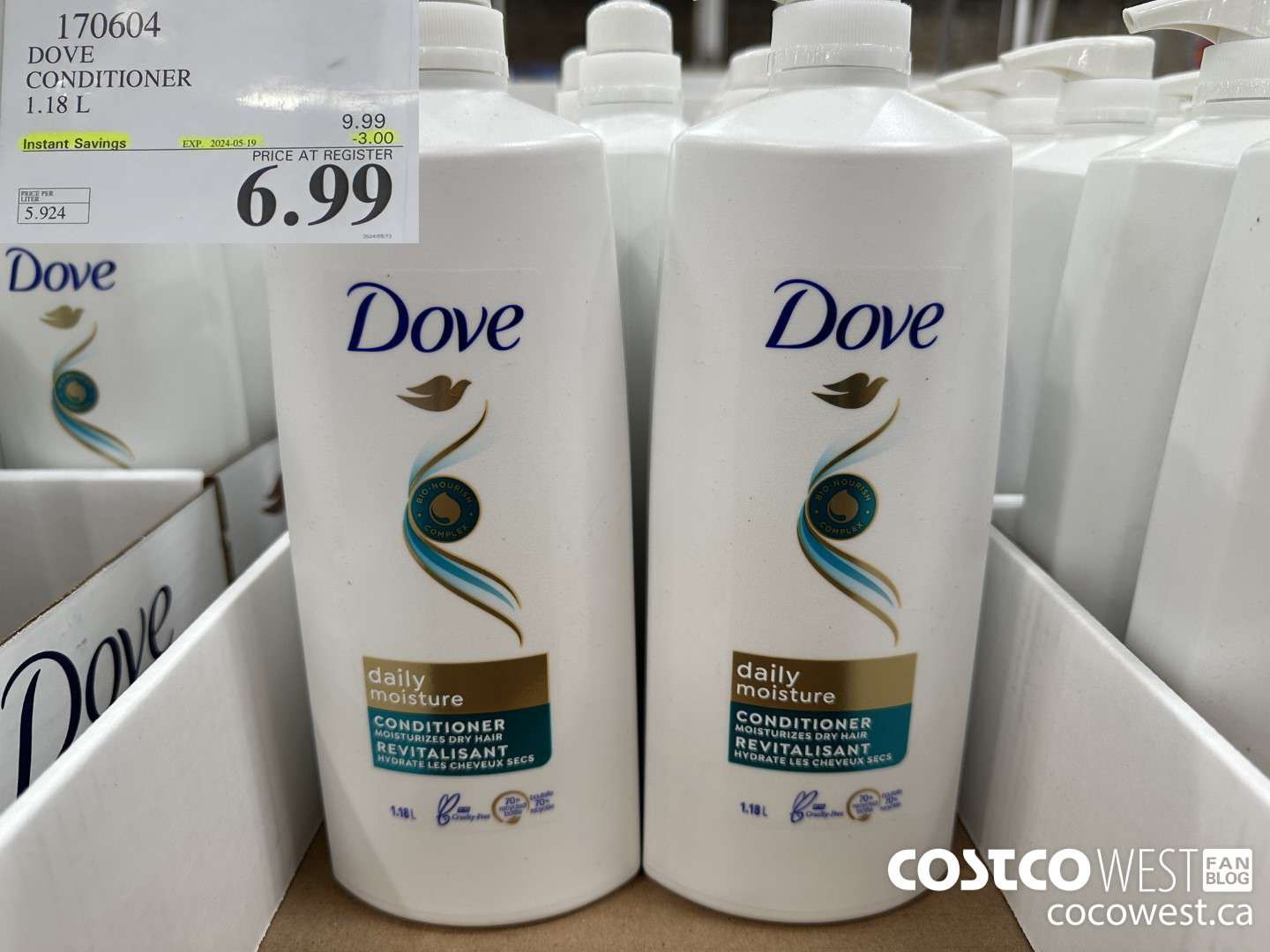 170604 DOVE CONDITIONER 1.18 L ($3.00 INSTANT SAVINGS EXPIRES ON 2024-05-19) $6.99