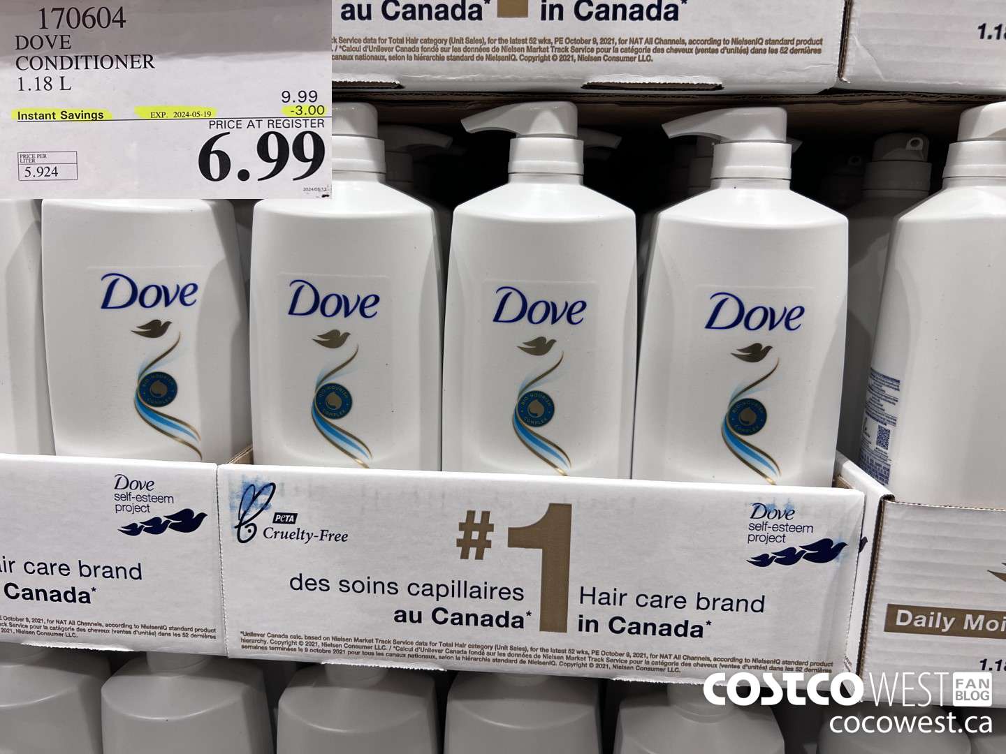170604 DOVE CONDITIONER 1.18 L ($3.00 INSTANT SAVINGS EXPIRES ON 2024-05-19) $6.99