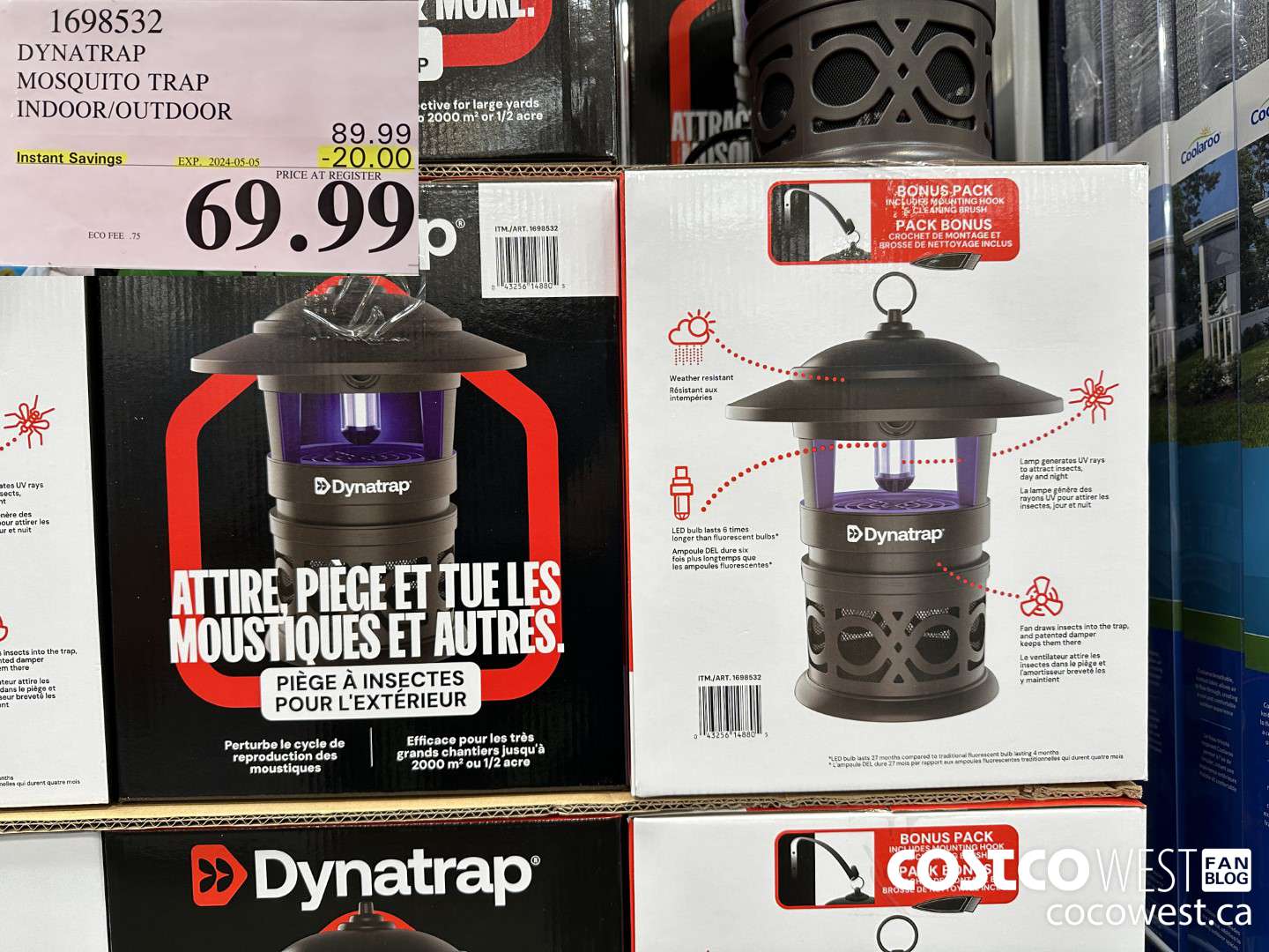 1698532 DYNATRAP MOSQUITO TRAP INDOOR/OUTDOOR ($20.00 INSTANT SAVINGS EXPIRES ON 2024-05-05) $69.99