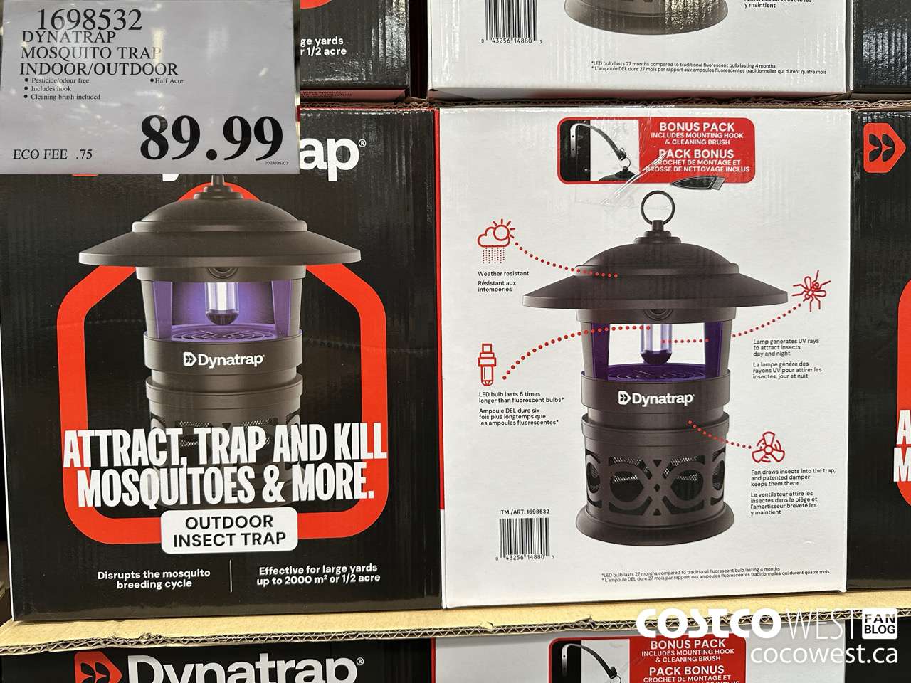 1698532 DYNATRAP MOSQUITO TRAP INDOOR/OUTDOOR $89.99
