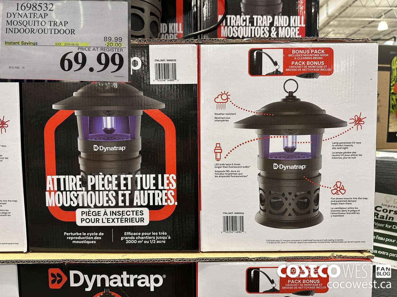 1698532 DYNATRAP MOSQUITO TRAP INDOOR/OUTDOOR ($20.00 INSTANT SAVINGS EXPIRES ON 2024-06-02) $69.99