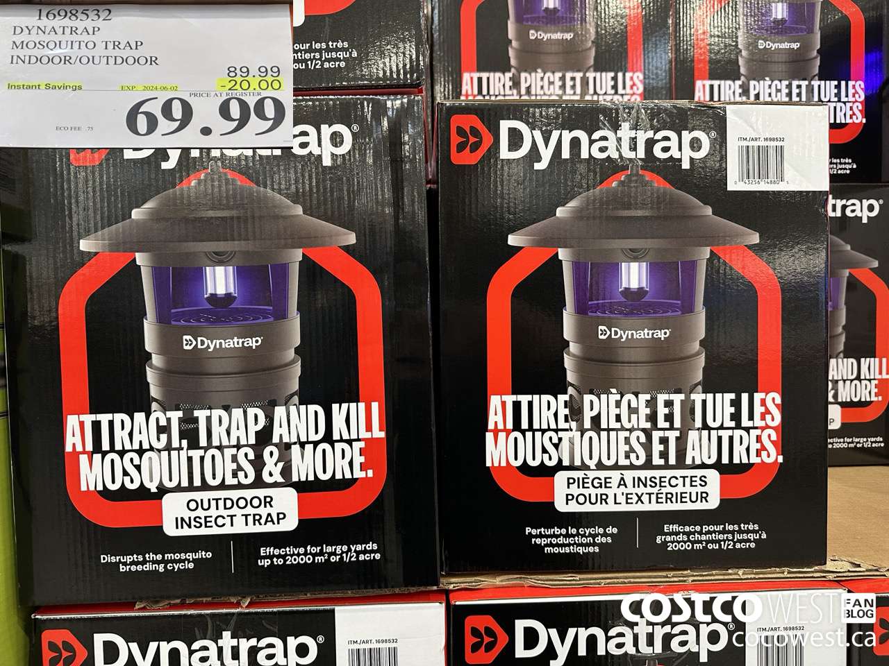 1698532 DYNATRAP MOSQUITO TRAP INDOOR/OUTDOOR ($20.00 INSTANT SAVINGS EXPIRES ON 2024-06-02) $69.99
