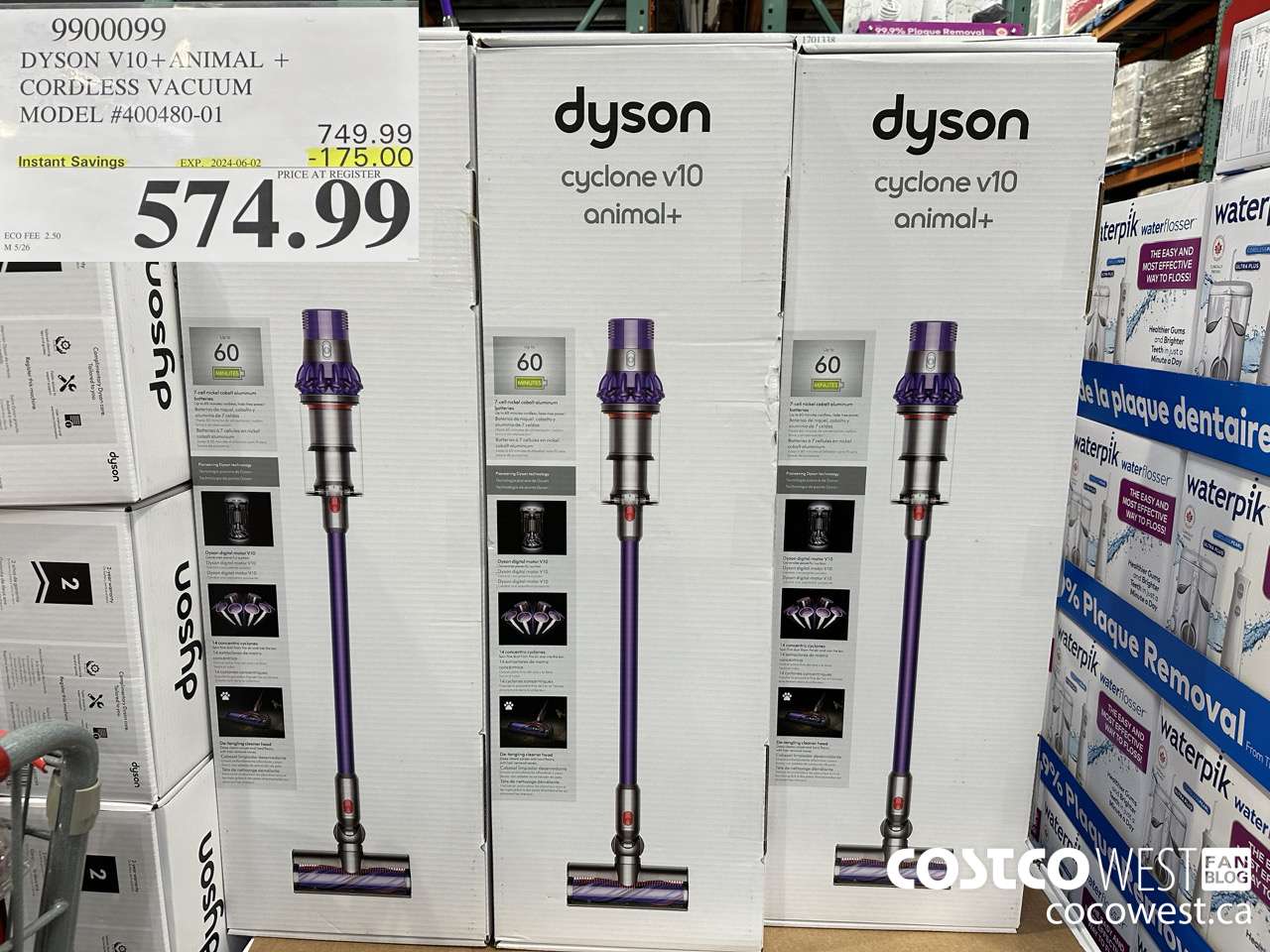 9900099 DYSON CYCLONE V10 ANIMAL + CORDLESS VACUUM CLEANER ($175.00 INSTANT SAVINGS EXPIRES ON 2024-06-02) $574.99
