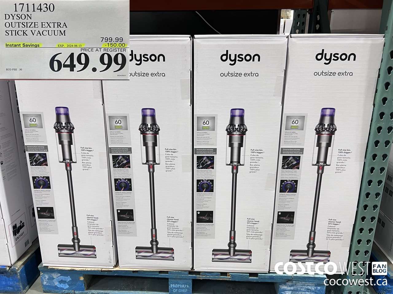 1711430 DYSON OUTSIZE EXTRA STICK VACUUM ($150.00 INSTANT SAVINGS EXPIRES ON 2024-06-13) $649.99