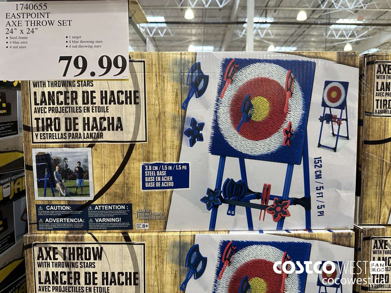 1740655 EASTPOINT SPORTS AXE THROW SET WITH THROWING STARS $79.99