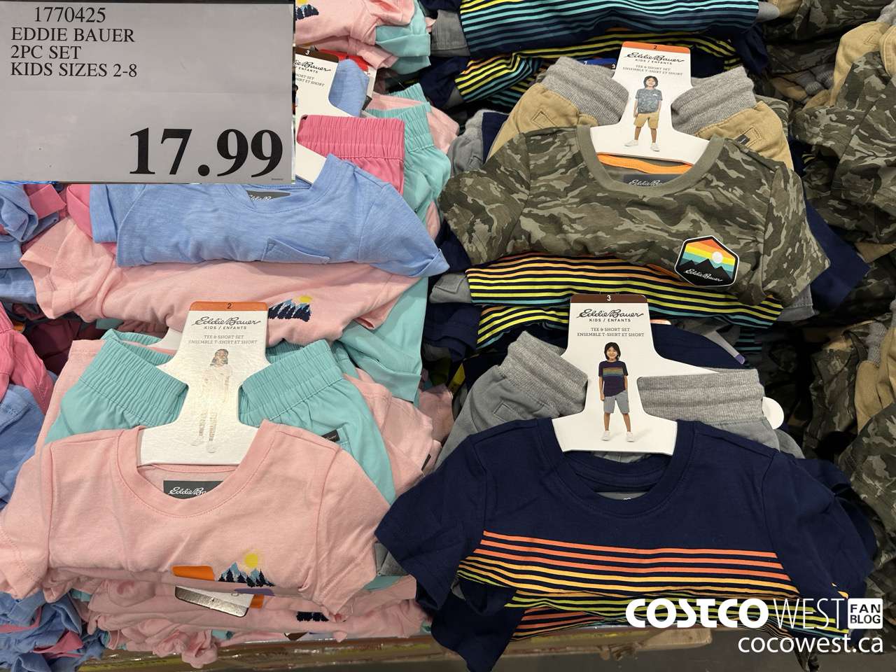 1770425 EDDIE BAUER 2PC SET KIDS SIZES 2-8 $17.99