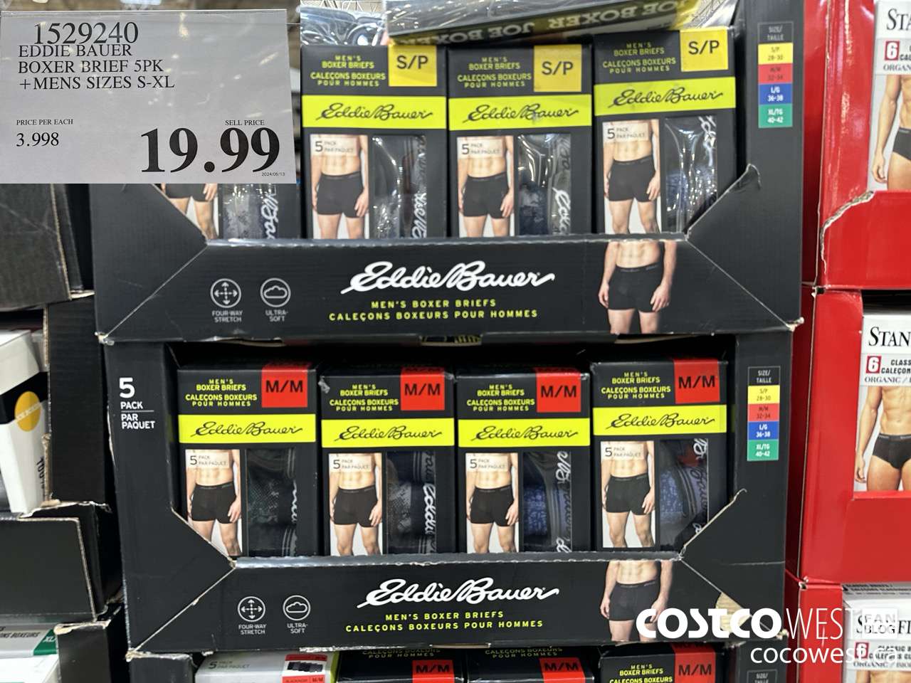 1529240 EDDIE BAUER BOXER 5PK MENS SIZES S-XL $19.99