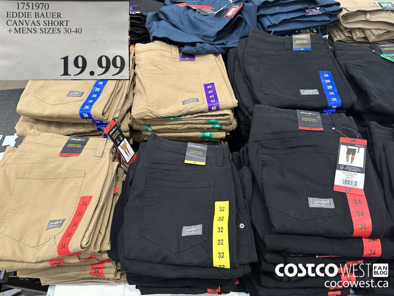 1751970 EDDIE BAUER CANVAS SHORT MENS SIZES 30-40 $19.99