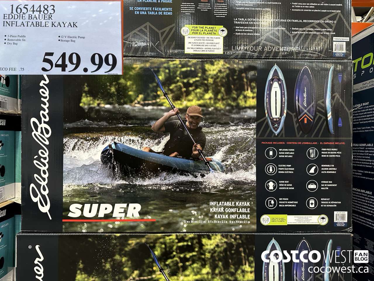 1654483 EDDIE BAUER INFLATABLE KAYAAK $549.99