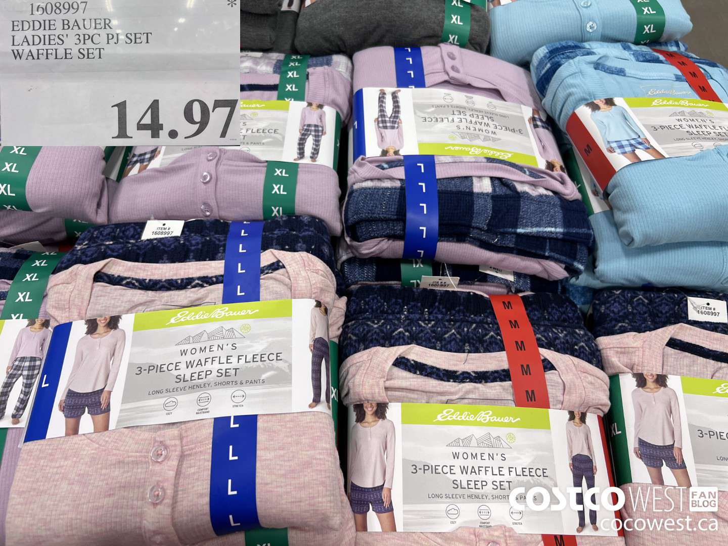 1608997 EDDIE BAUER LADIES' 3PC PJ SET WAFFLE SET $14.97