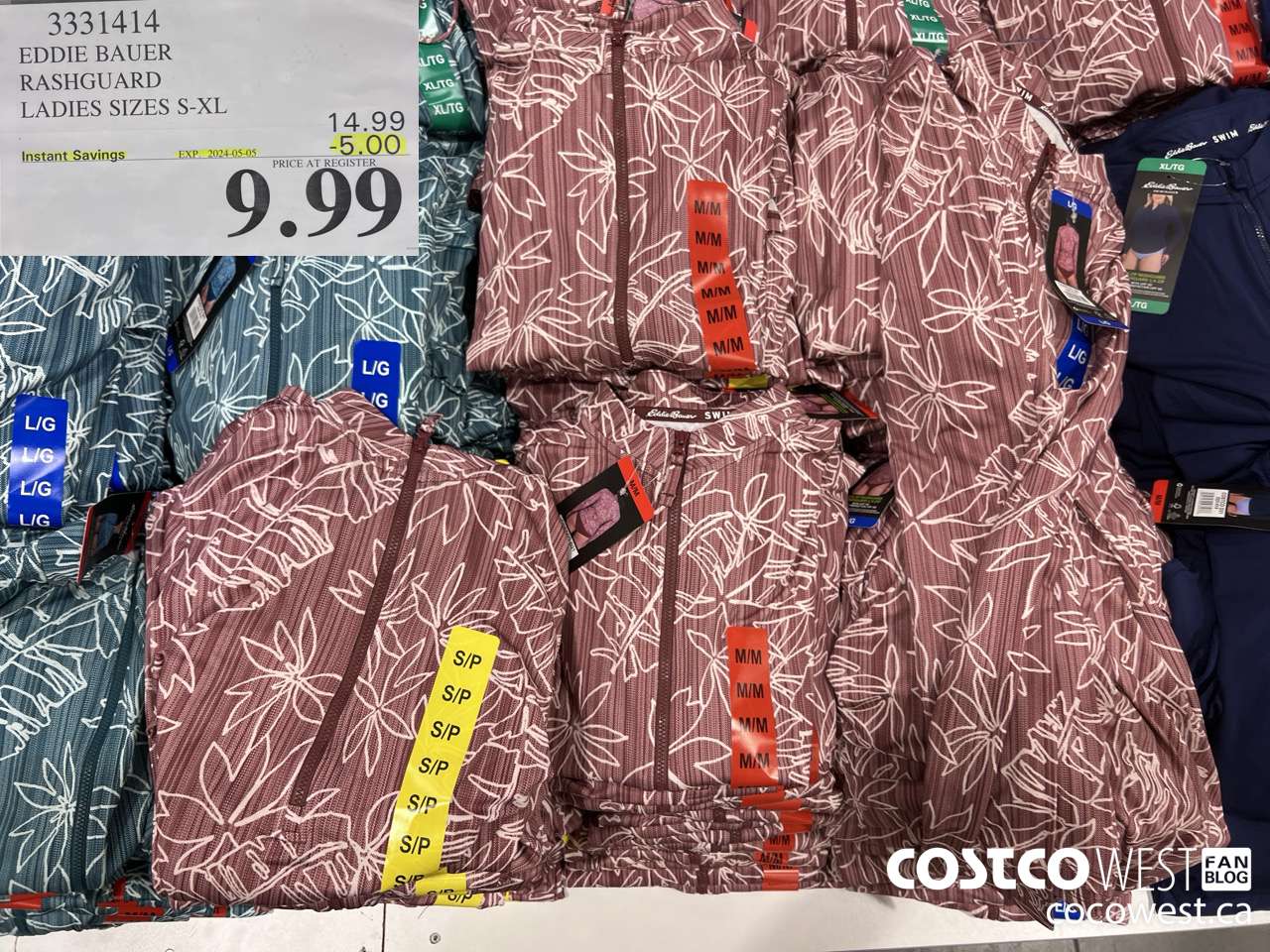 3331414 EDDIE BAUER RASHGUARD LADIES SIZES S-XL ($5.00 INSTANT SAVINGS EXPIRES ON 2024-05-05) $9.99