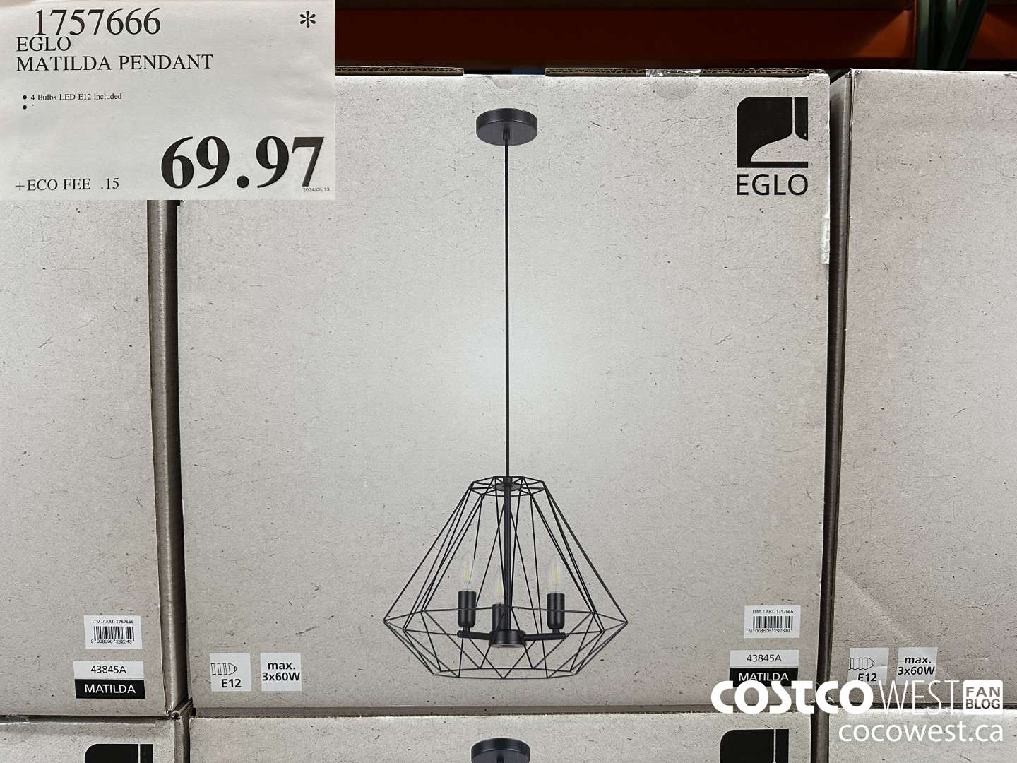 1757666 EGLO MATILDA PENDANT $69.97