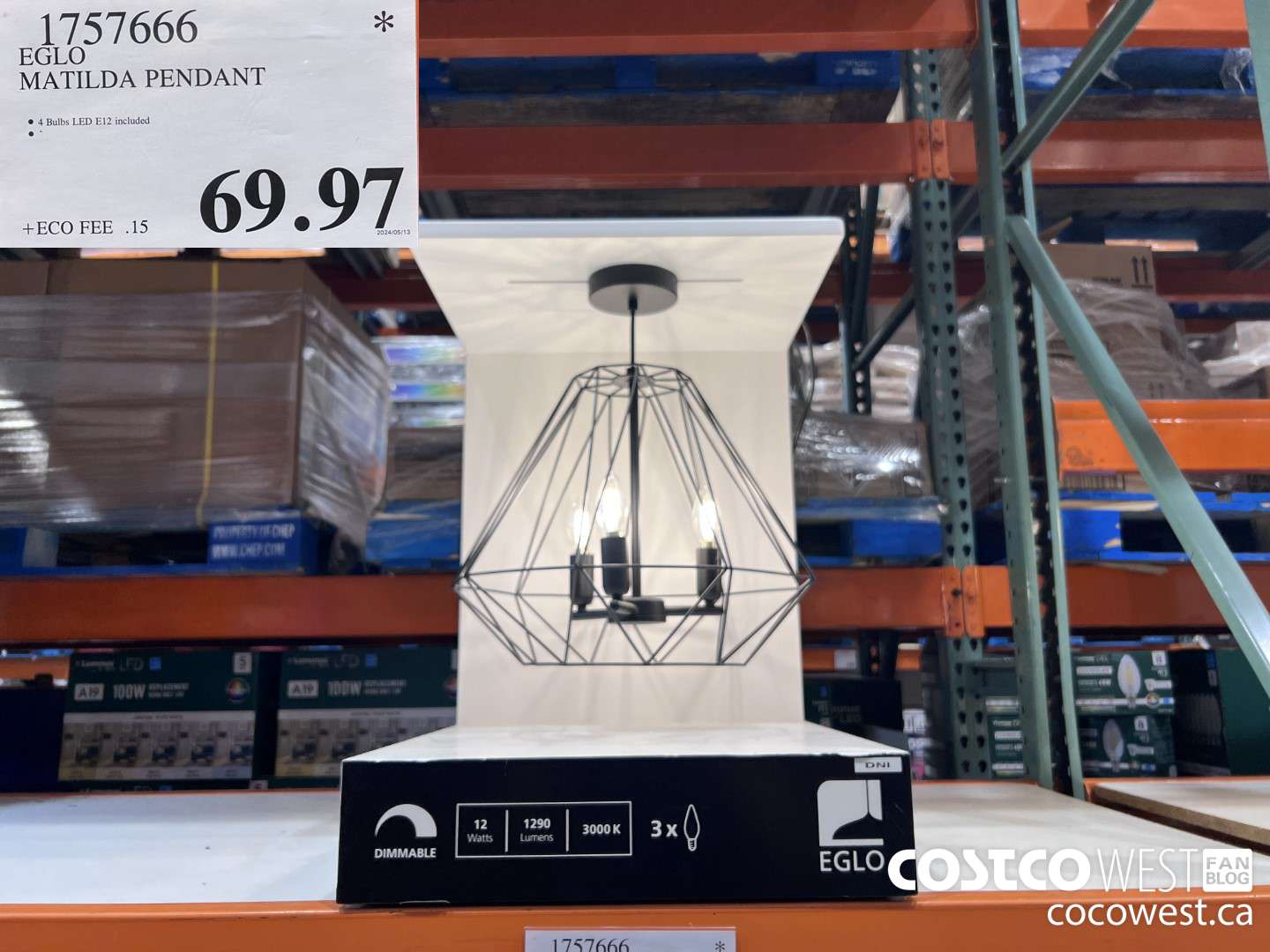 1757666 EGLO MATILDA PENDANT $69.97