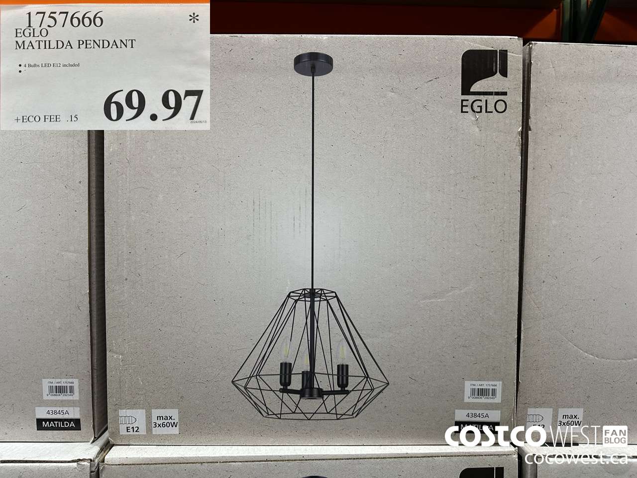 1757666 EGLO MATILDA PENDANT $69.97