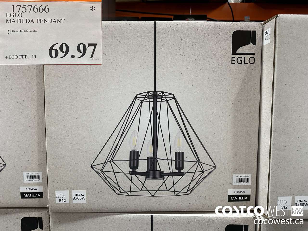 1757666 EGLO MATILDA PENDANT $69.97