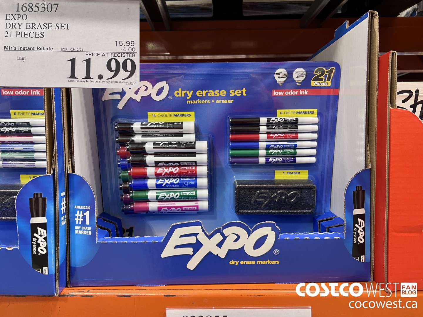 1685307 EXPO DRY ERASE SET 21 PIECES ($4.00 INSTANT SAVINGS EXPIRES ON 2024-05-12) $11.99