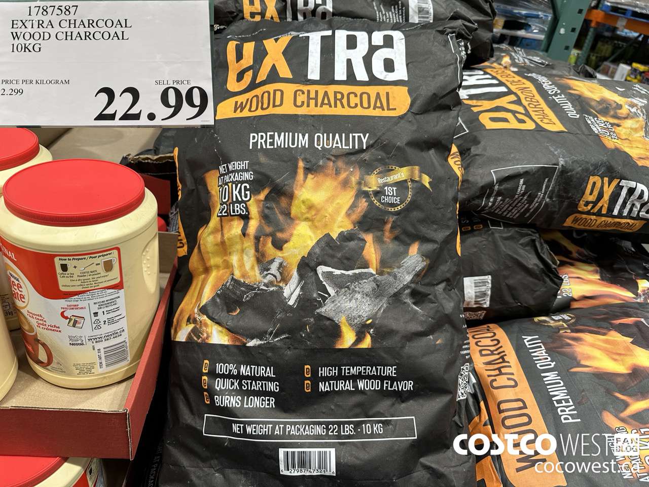 1787587 EXTRA CHARCOAL WOOD CHARCOAL 10KG $22.99