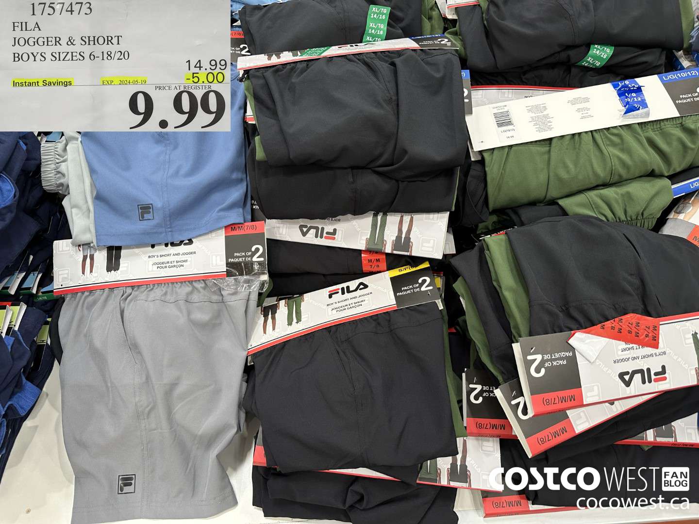 1757473 FILA JOGGER & SHORT BOYS SIZES 6-18/20 ($5.00 INSTANT SAVINGS EXPIRES ON 2024-05-19) $9.99