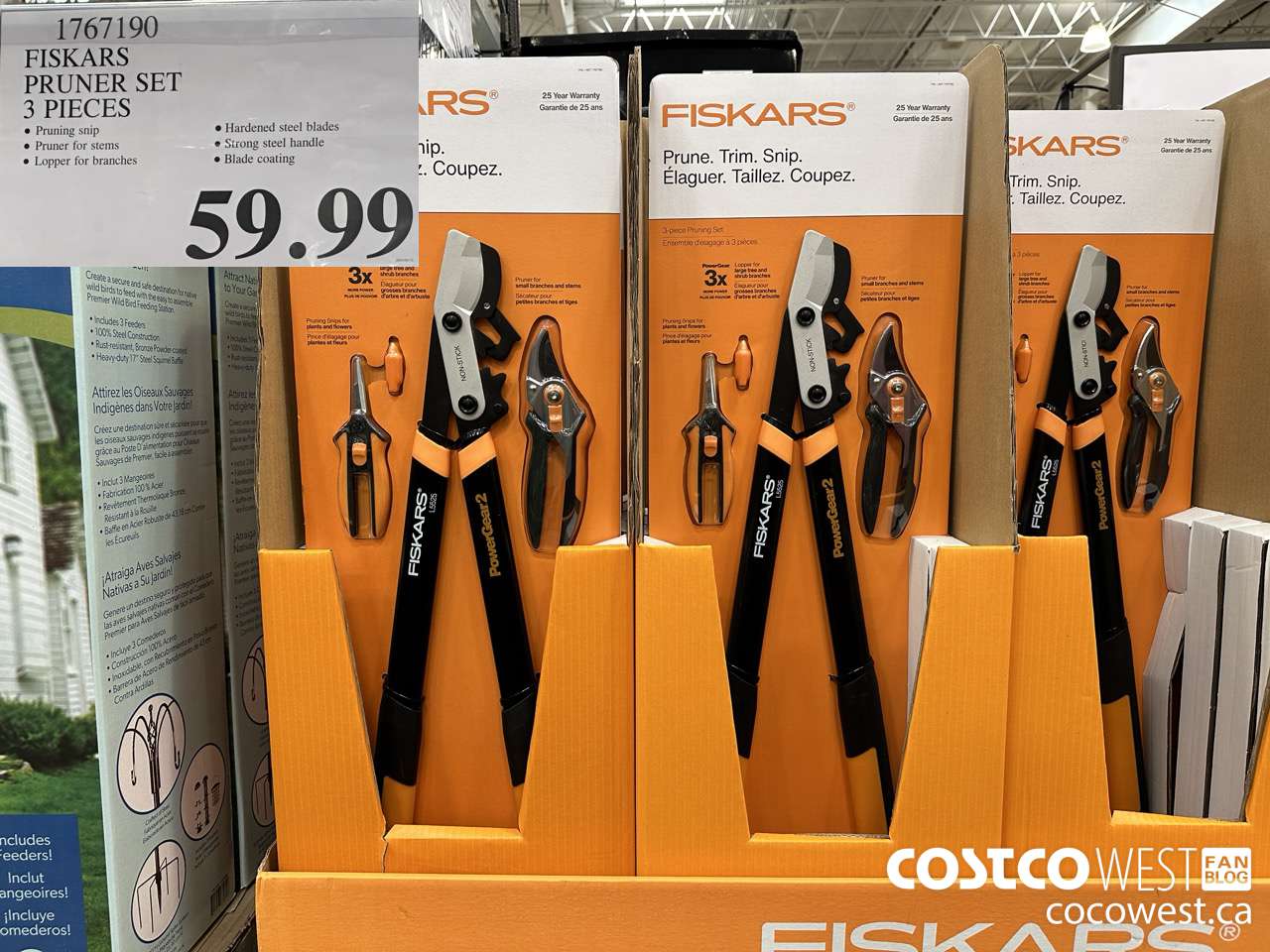 1767190 FISKARS PRUNER SET 3 PIECES $59.99