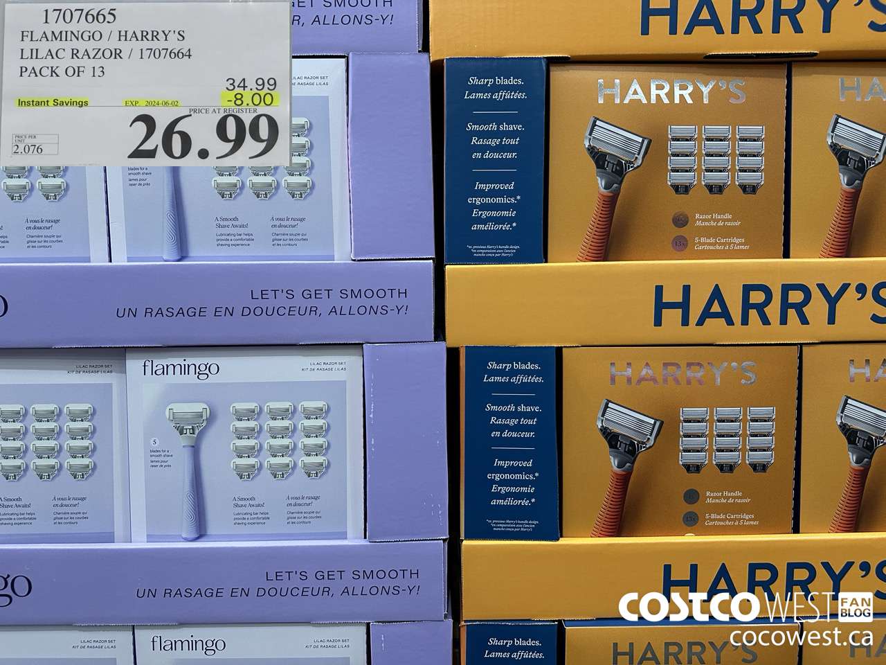 1707665 FLAMINGO WOMEN'S RAZOR LILAC SHAVE SET 13 CARTRIDGES ($8.00 INSTANT SAVINGS EXPIRES ON 2024-06-02) $26.99