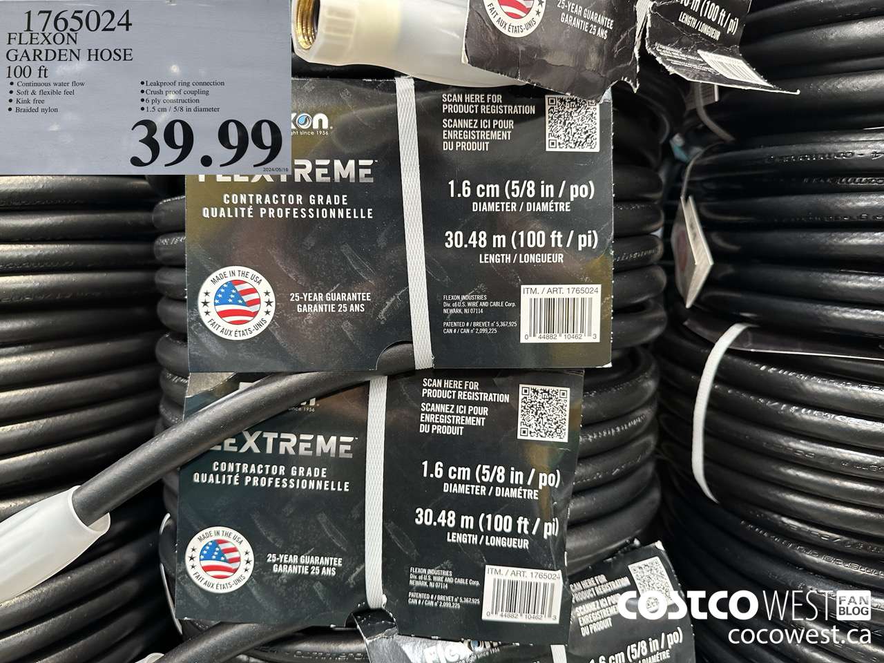 1765024 FLEXON GARDEN HOSE 100FT $39.99