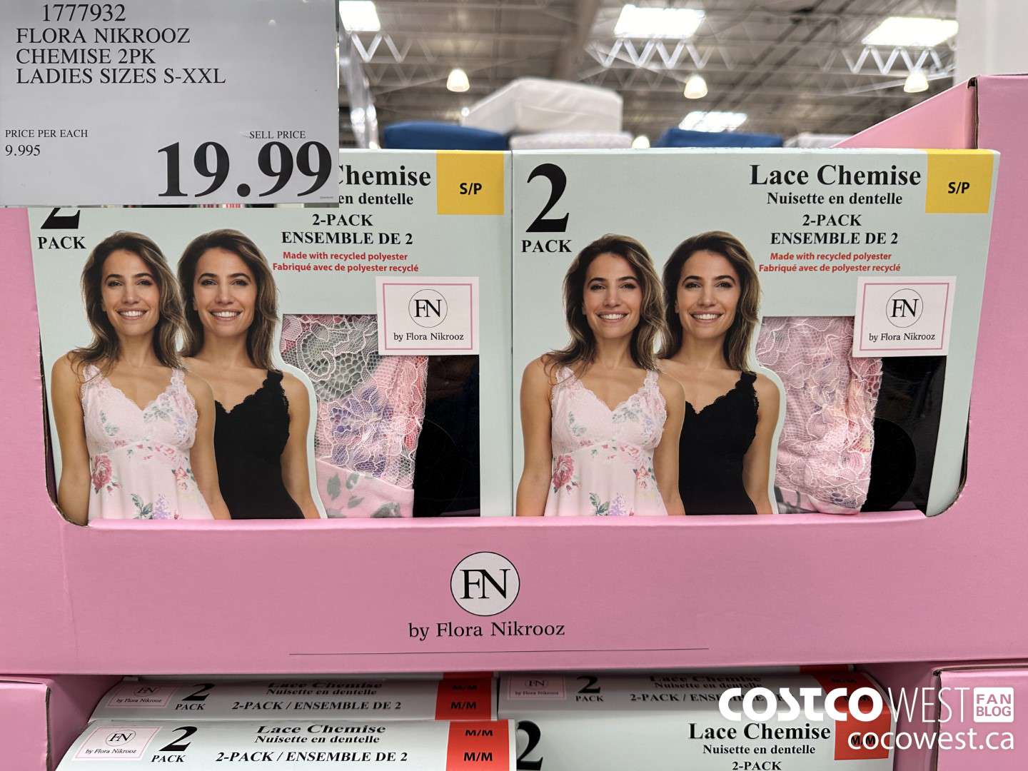 1777932 FLORA NIKROOZ CHEMISE 2PK LADIES SIZES S-XXL $19.99