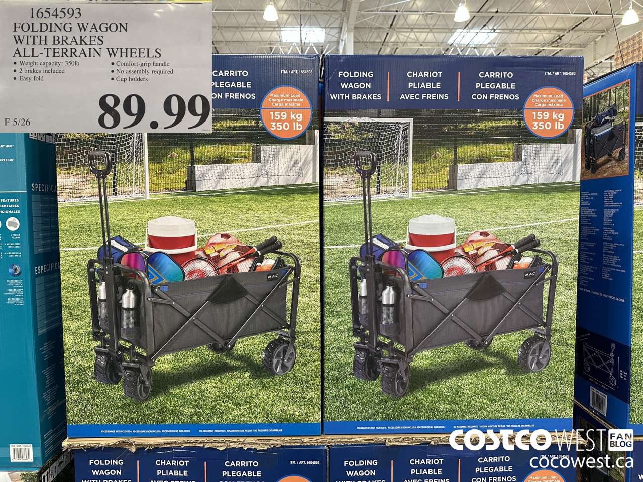 1654593 FOLDINGWAGON WITH BRAKES ALL-TERRAIN WHEELS $89.99