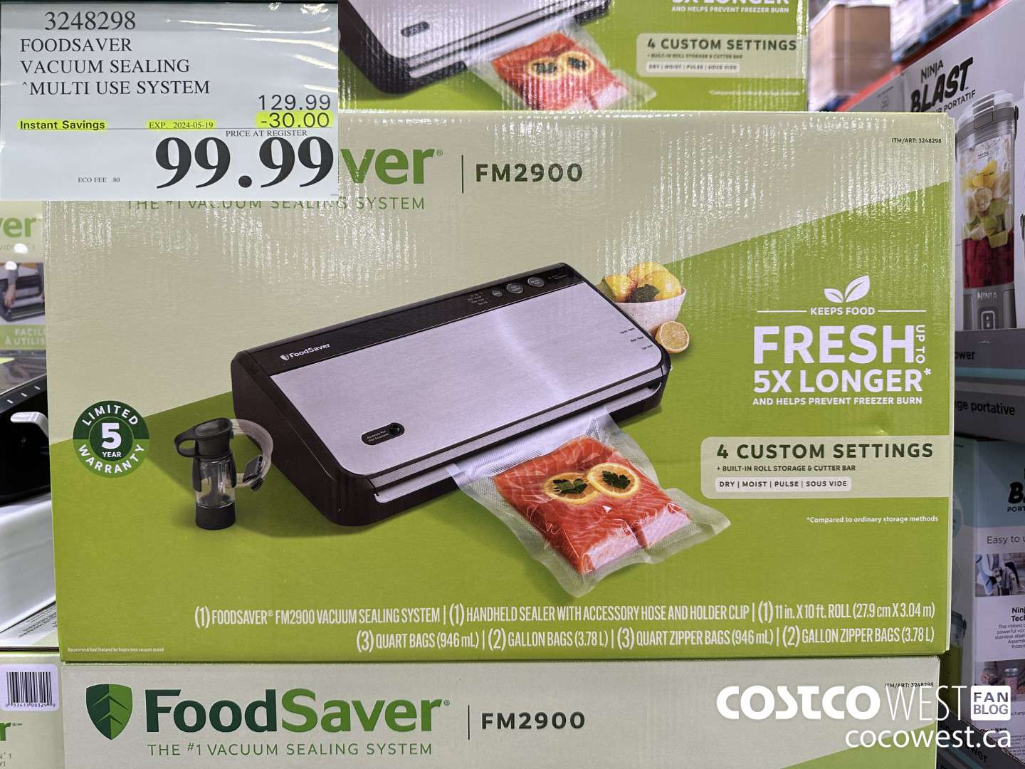 3248298 FOODSAVER VACUUM SEALING SYSTEM ($30.00 INSTANT SAVINGS EXPIRES ON 2024-05-19) $99.99