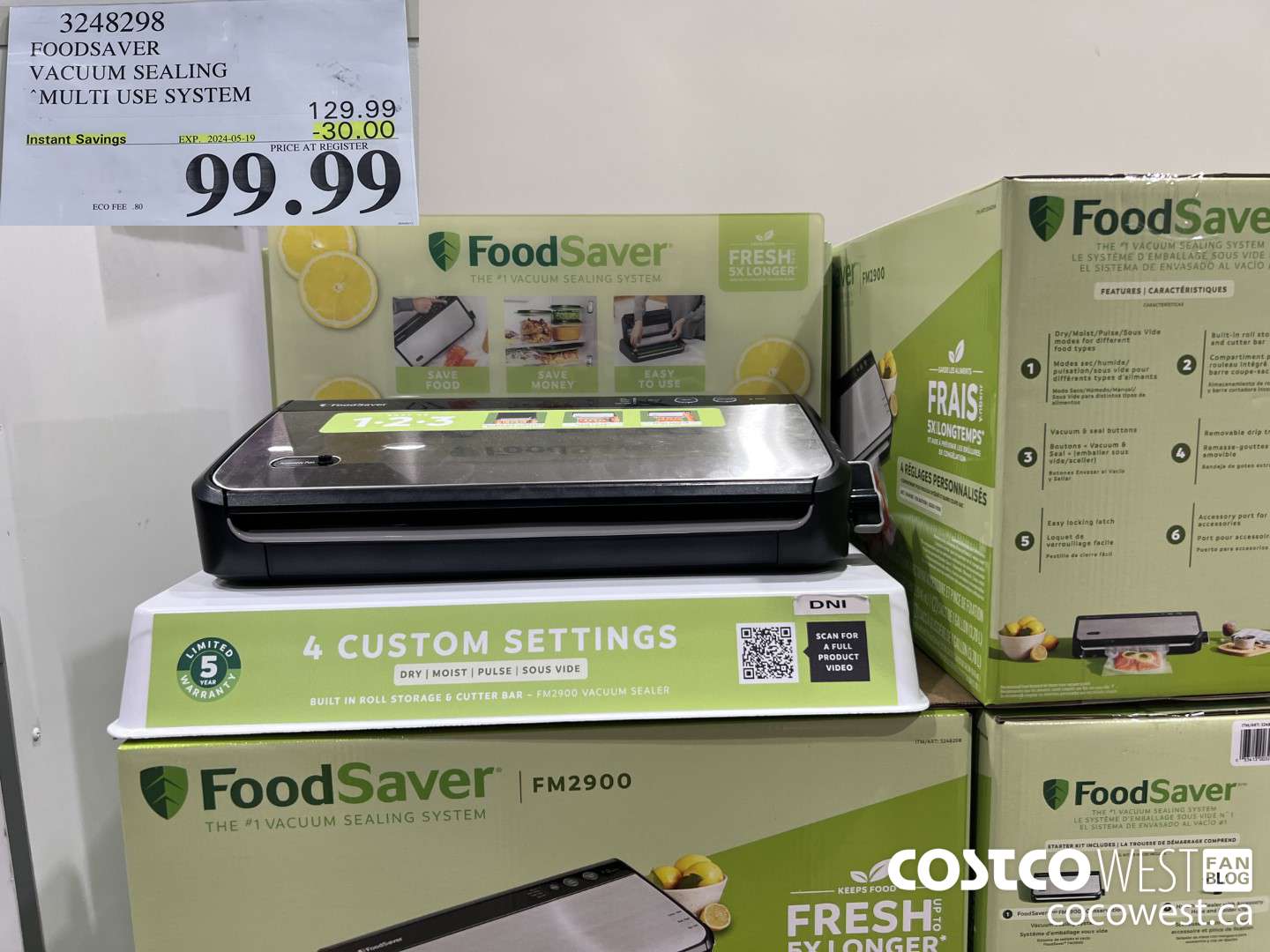 3248298 FOODSAVER VACUUM SEALING SYSTEM ($230.00 INSTANT SAVINGS EXPIRES ON 2024-05-19) $99.99