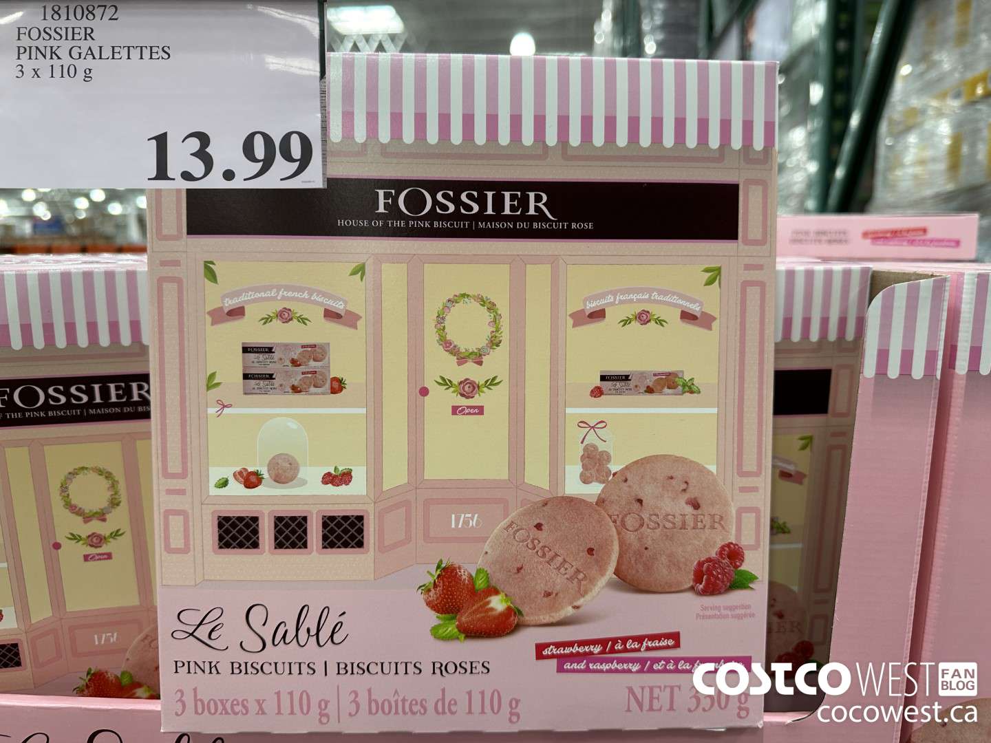 1810872 FOSSIER PINK GALETTES 3 X 110G $13.99