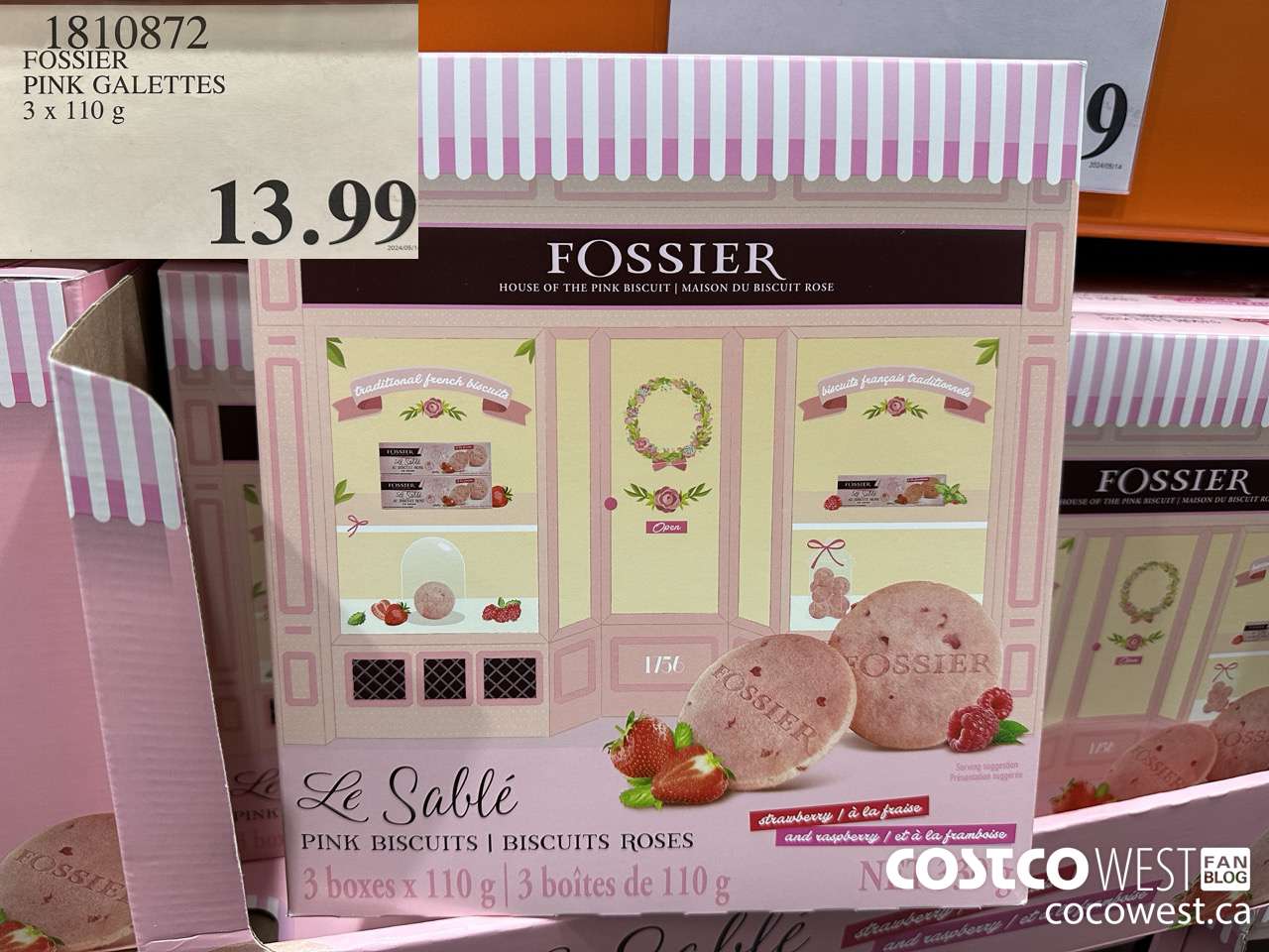 1810872 FOSSIER PINK GALETTES 3 X 110G $13.99