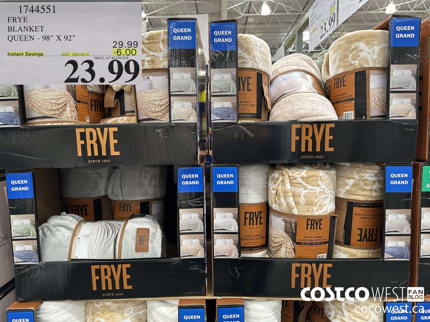 1744551 FRYE BLANKET QUEEN 98