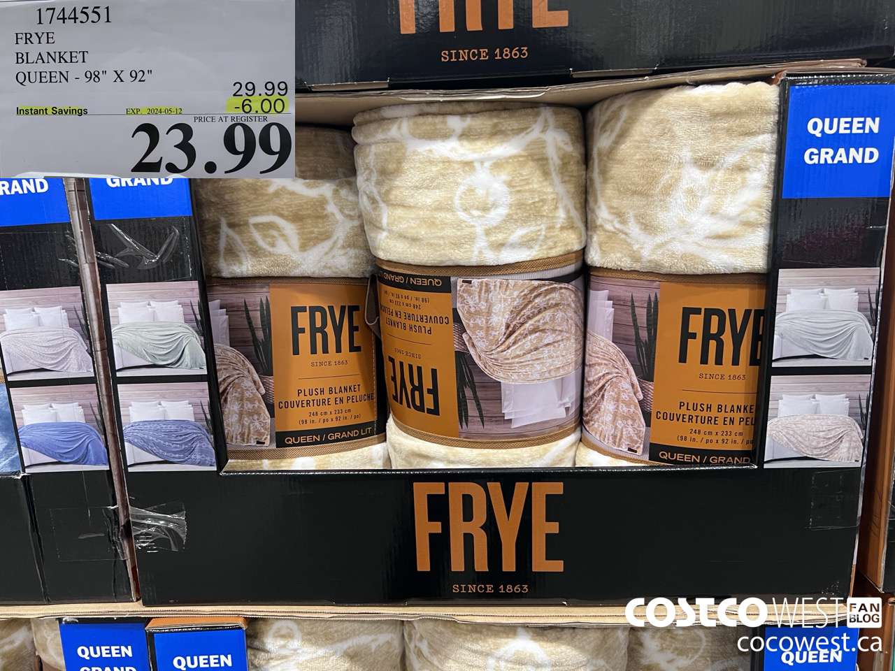 1744551 FRYE BLANKET QUEEN 98