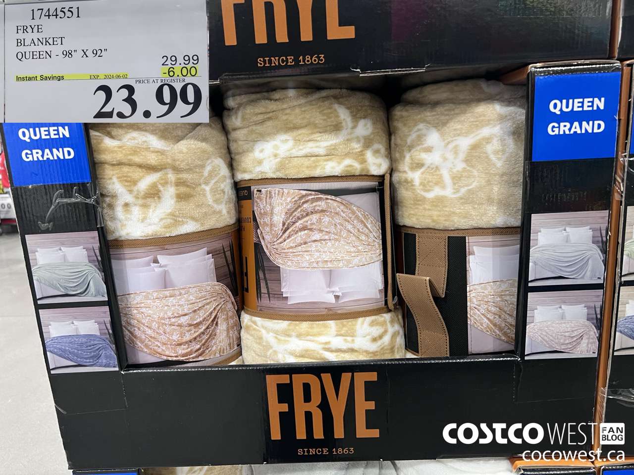 1744551 FRYE BLANKET QUEEN 98