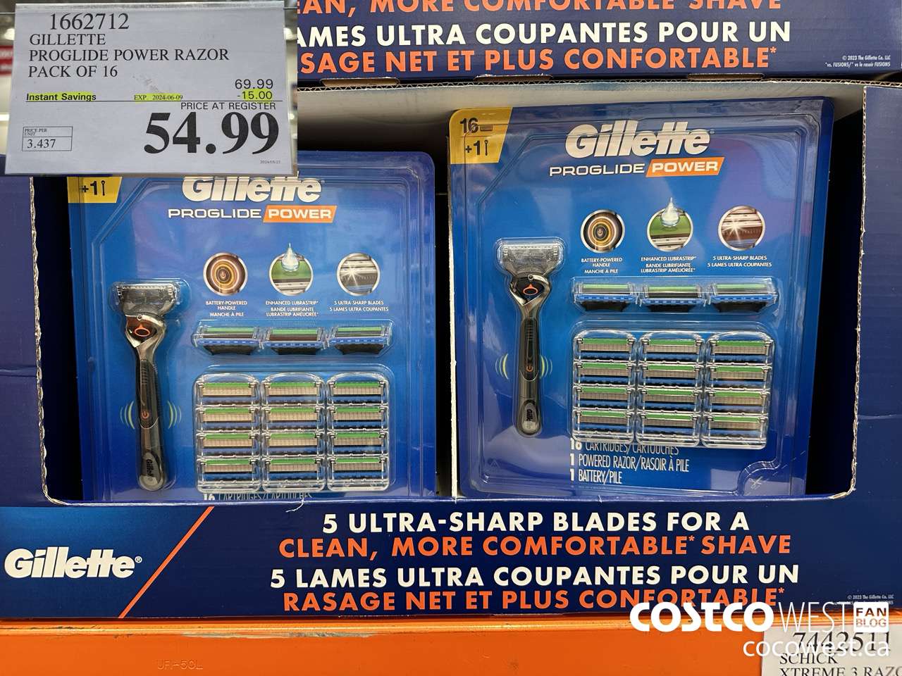 1662712 FUSION PROGLIDE POWER WITH HANDLE PACK OF 16 ($15.00 INSTANT SAVINGS EXPIRES ON 2024-06-09) $54.99