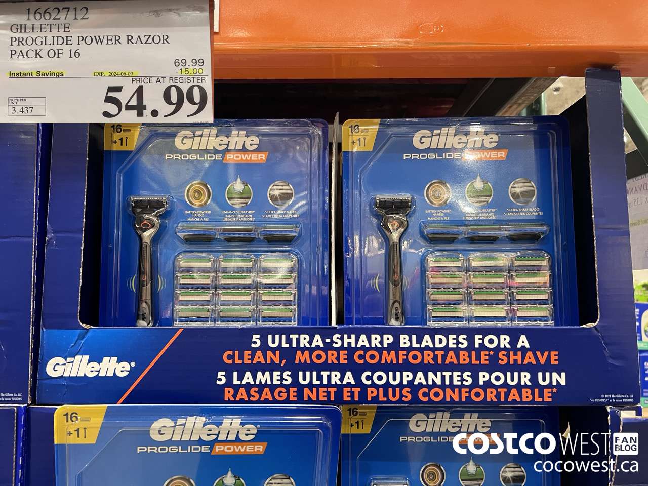 1662712 FUSION PROGLIDE POWER WITH HANDLE PACK OF 16 ($15.00 INSTANT SAVINGS EXPIRES ON 2024-06-09) $54.99