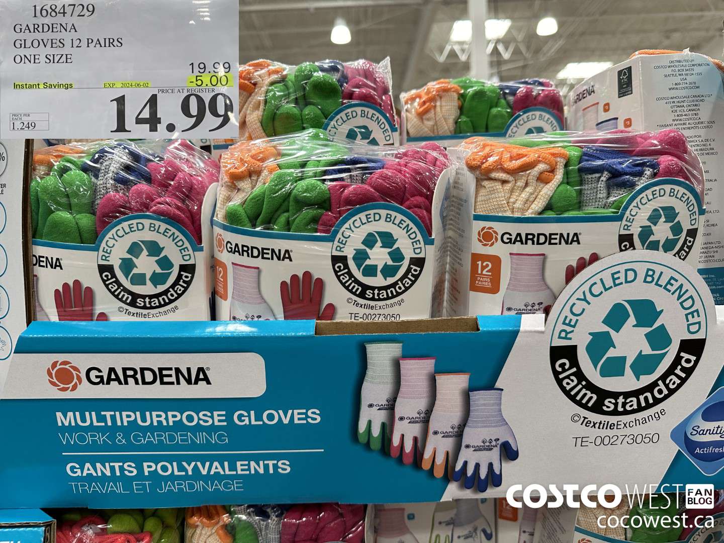 1684729 GARDENA GLOVES PACK OF 12 ONE SIZE ($5.00 INSTANT SAVINGS EXPIRES ON 2024-06-02) $14.99