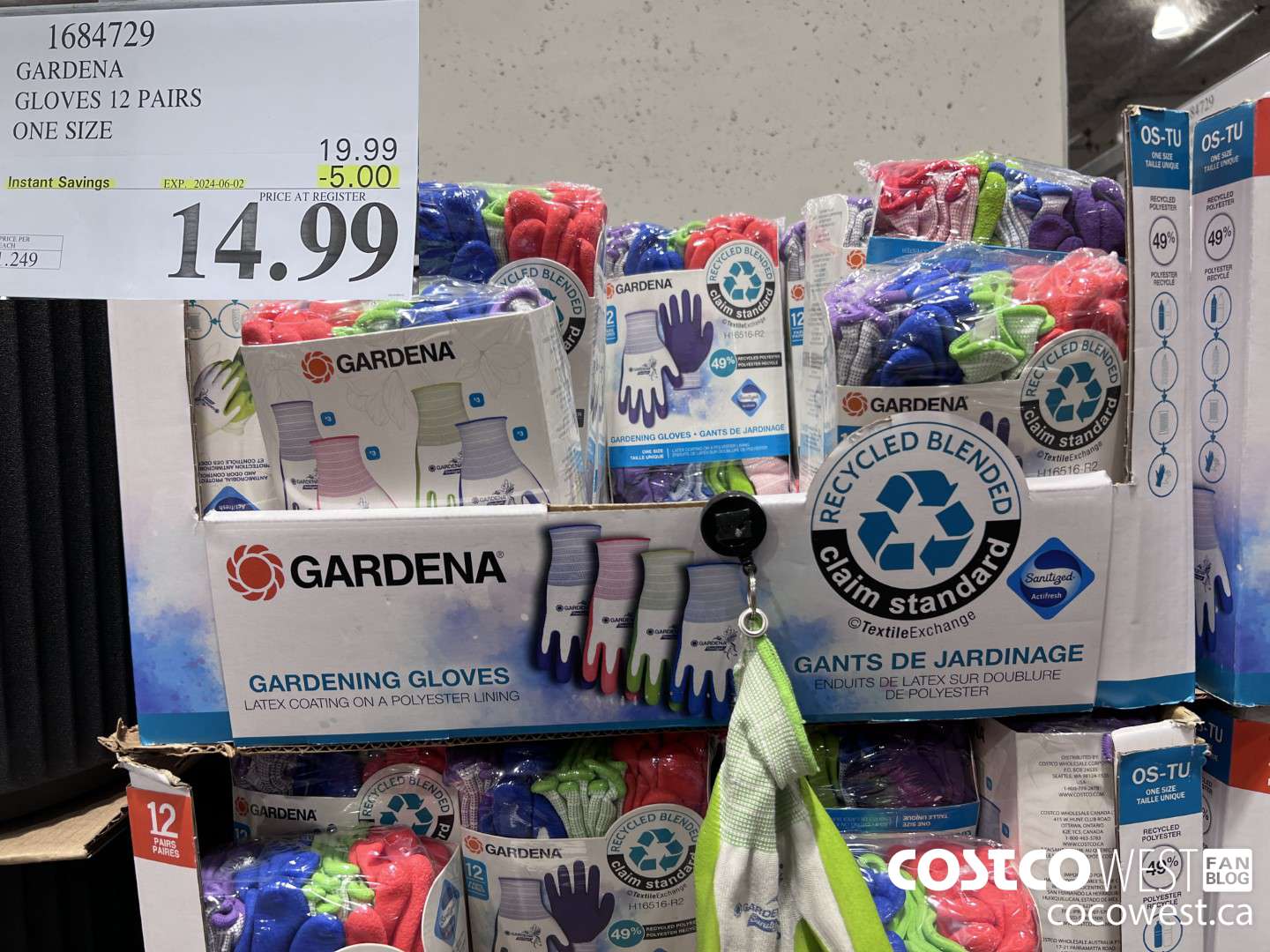 1684729 GARDENA GLOVES PACK OF 12 ONE SIZE ($5.00 INSTANT SAVINGS EXPIRES ON 2024-06-02) $14.99