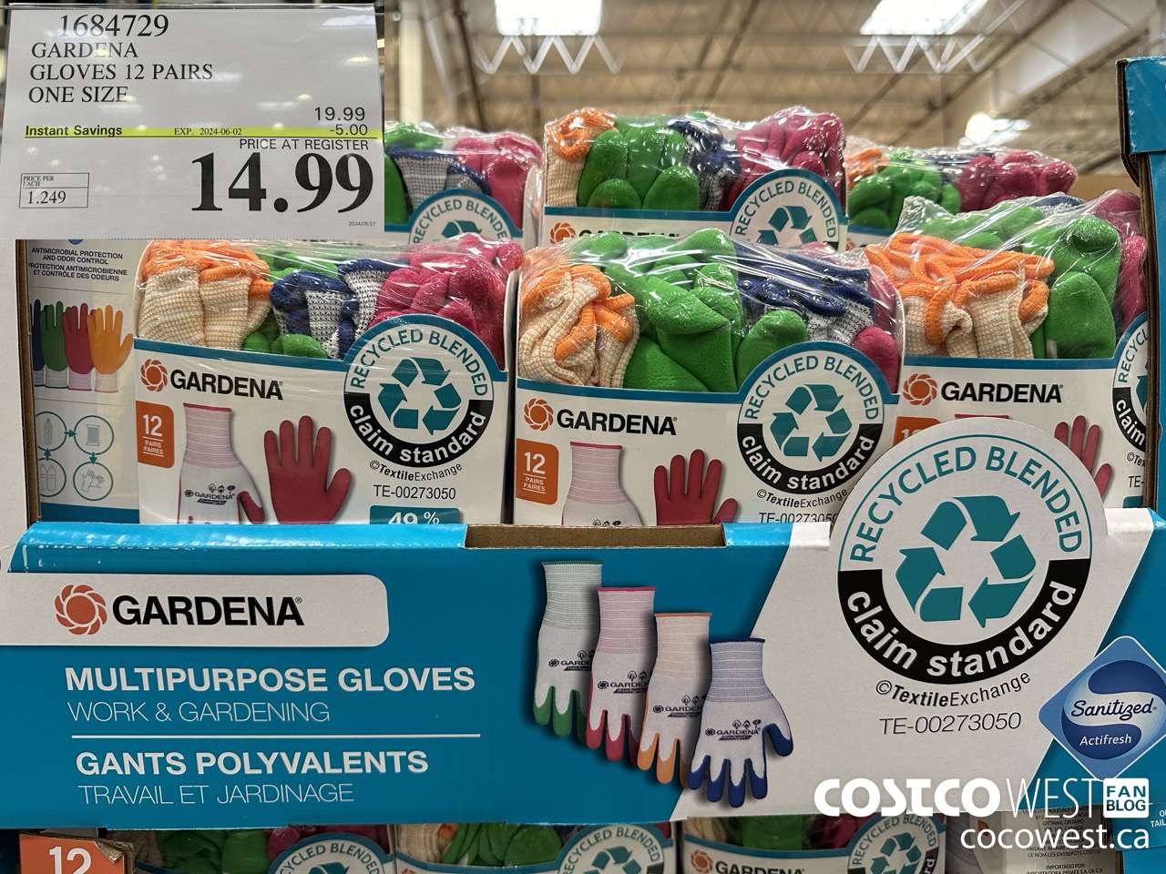 1684729 GARDENA GLOVES PACK OF 12 ONE SIZE ($5.00 INSTANT SAVINGS EXPIRES ON 2024-06-02) $14.99