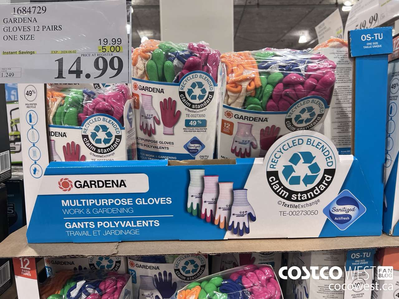 1684729 GARDENA GLOVES PACK OF 12 ONE SIZE ($5.00 INSTANT SAVINGS EXPIRES ON 2024-06-02) $14.99