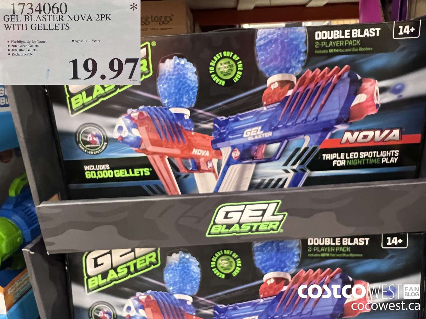 1734060 GEL BLASTER NOVA 2PK WITH GELLETS $19.97