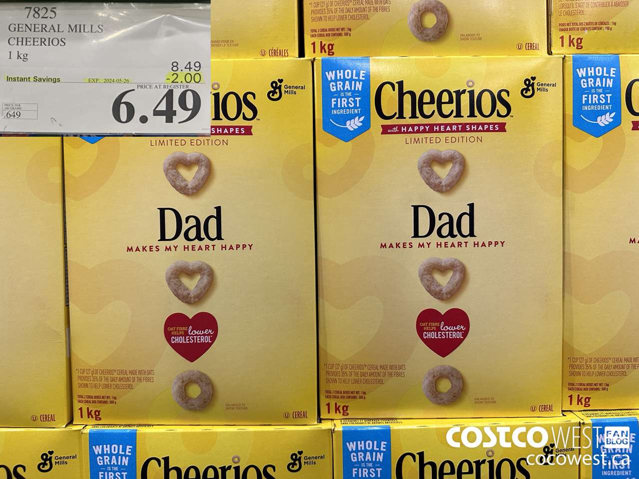 7825 GENERAL MILLS CHEERIOS 1 kg ($2.00 INSTANT SAVINGS EXPIRES ON 2024-05-26) $6.49