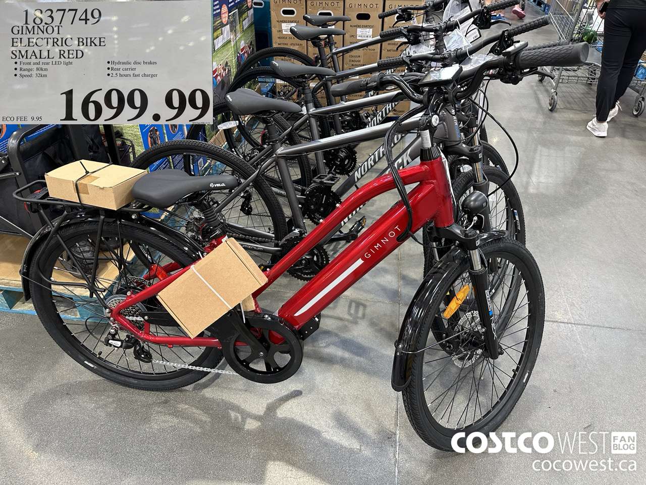 1837749 GIMNOT ELECTRIC BIKE SMALL RED $1699.99