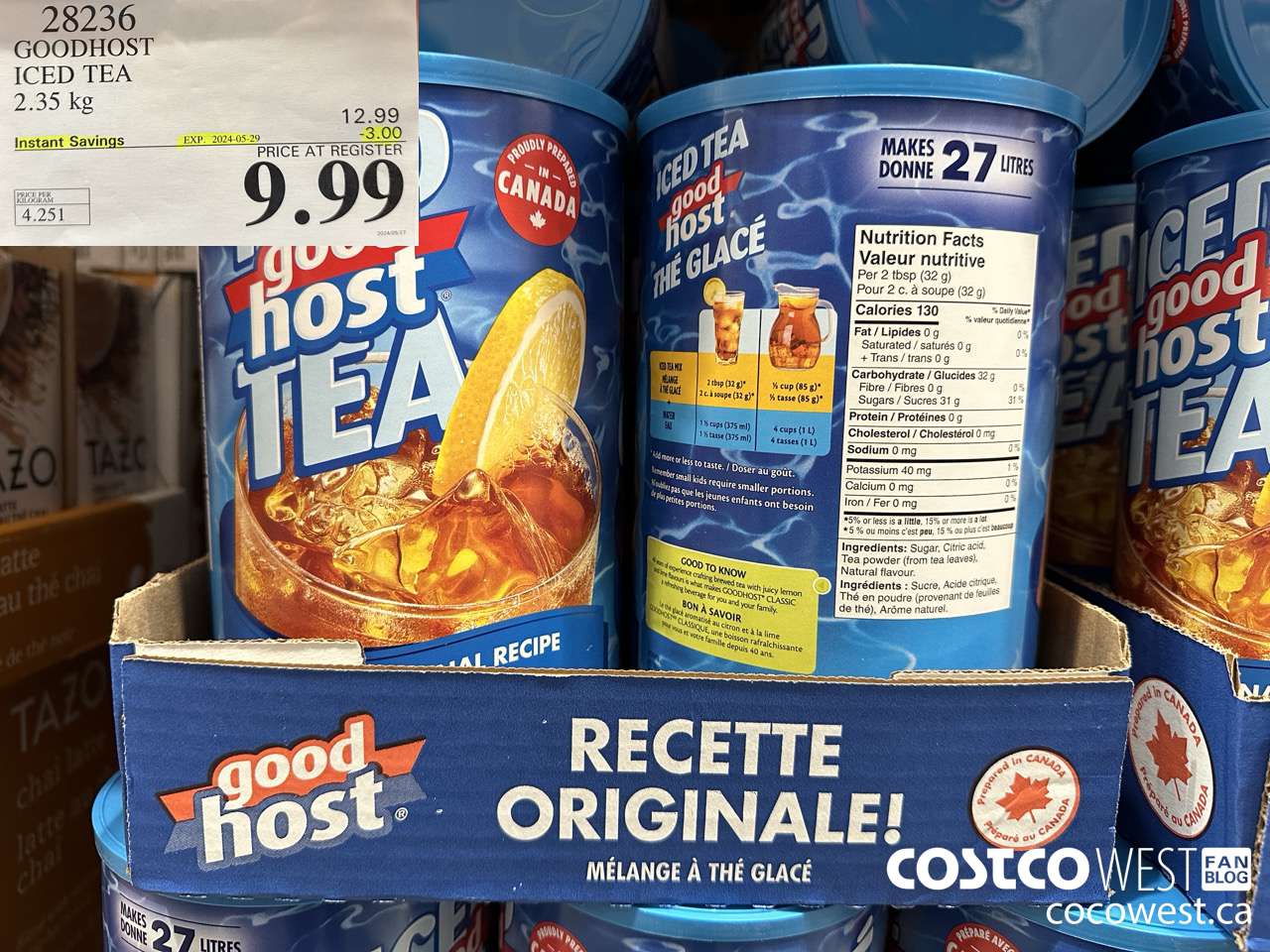 28236 GOODHOST ICED TEA 2.35 kg ($3.00 INSTANT SAVINGS EXPIRES ON 2024-05-29) $9.99