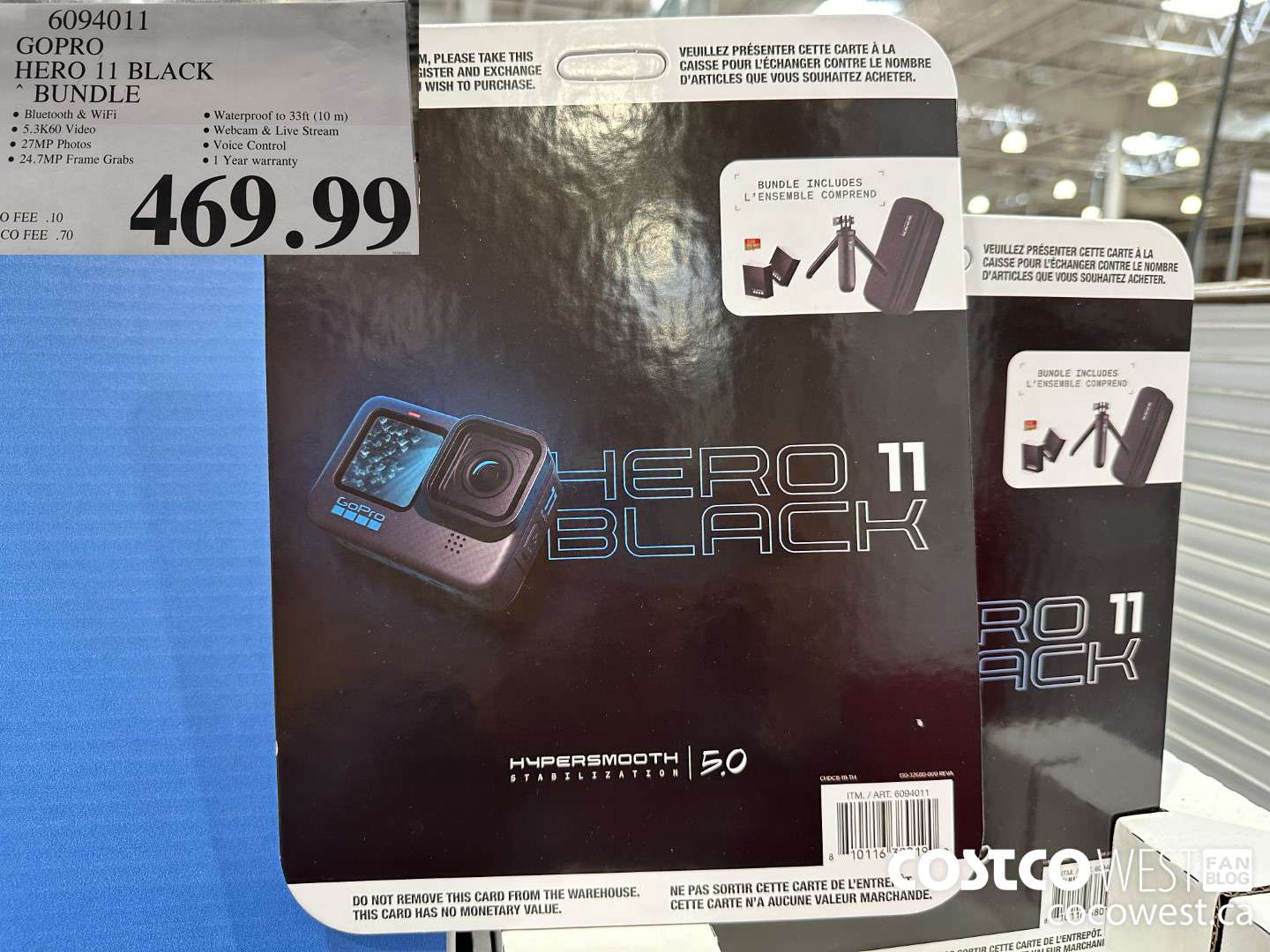 6094011 GOPRO HERO11 BLACK BUNDLE $469.99