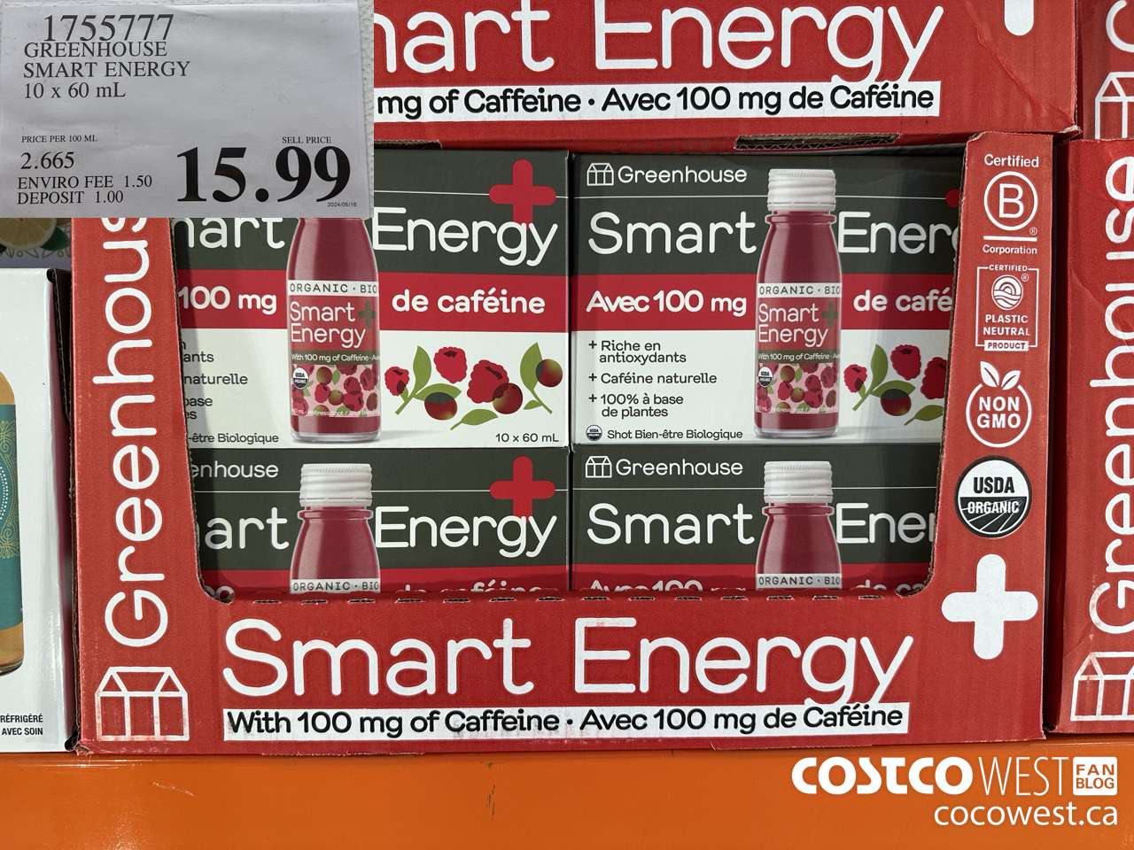 1755777 GREENHOUSE SMART ENERGY 10 X 60ML $15.99
