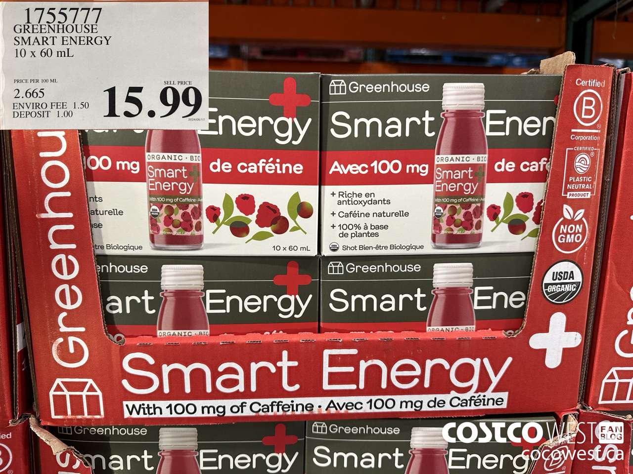 1755777 GREENHOUSE SMART ENERGY 10 X 60ML $15.99