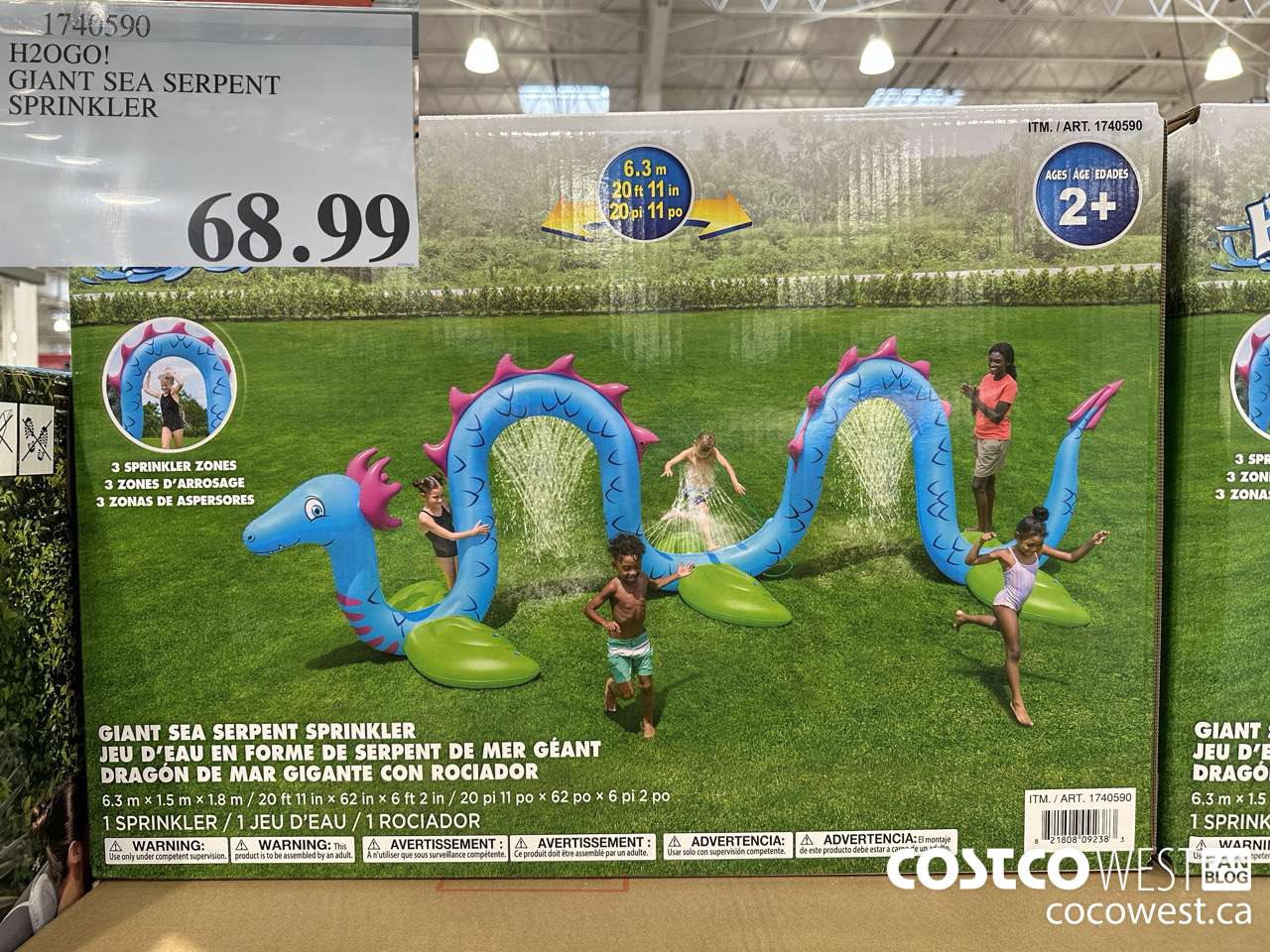 1740590 H2OGO! GIANT SEA SERPENT SPRINKLER $68.99